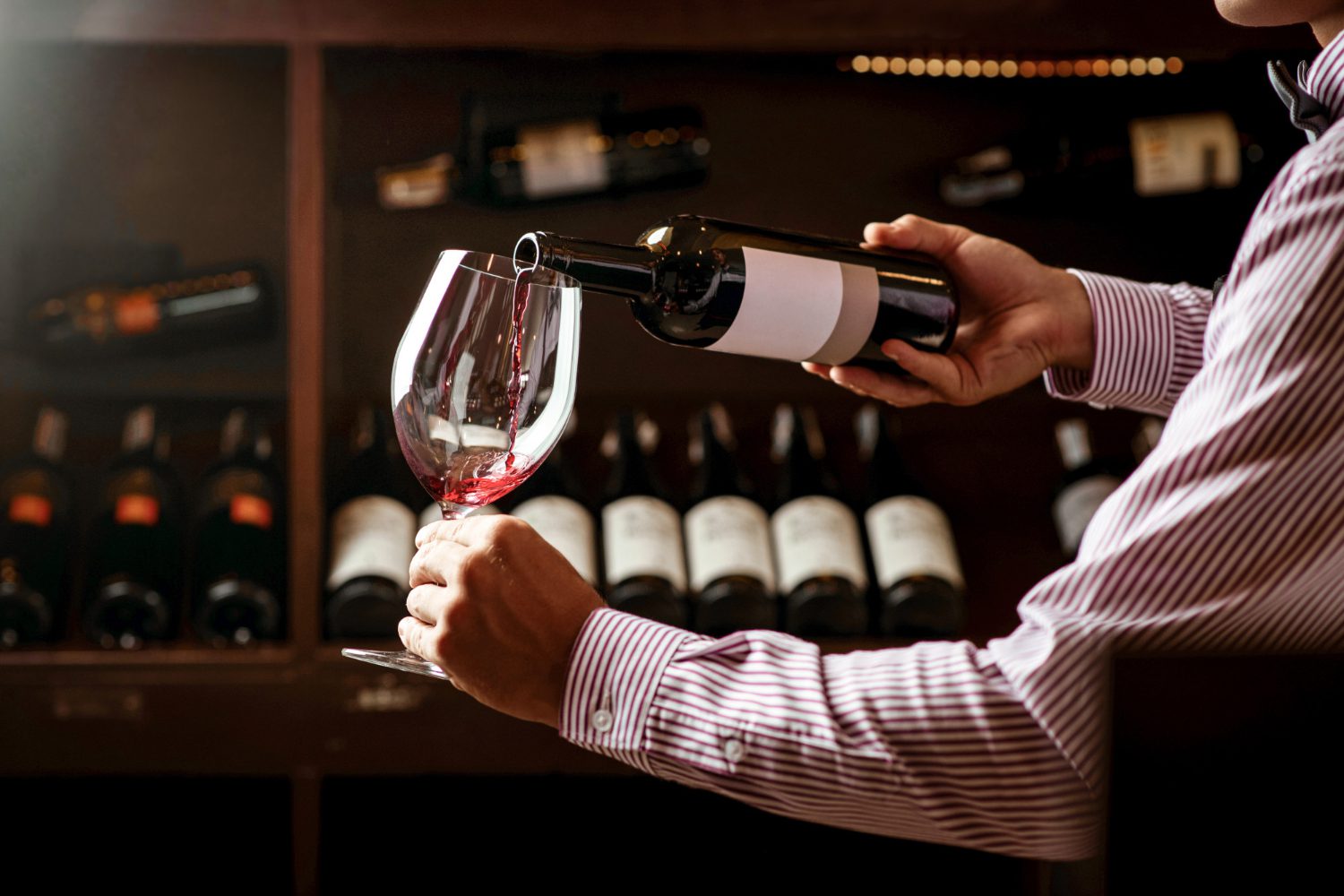 handsome young sommelier wine shop